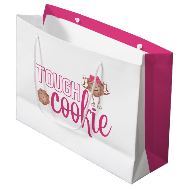 Tough Cookie Geschenktasche Große Geschenktüte (Vorderseite Schrägansicht)