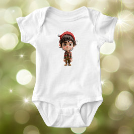 Tough Day Christmas Elf Baby Bodysuit Strampler