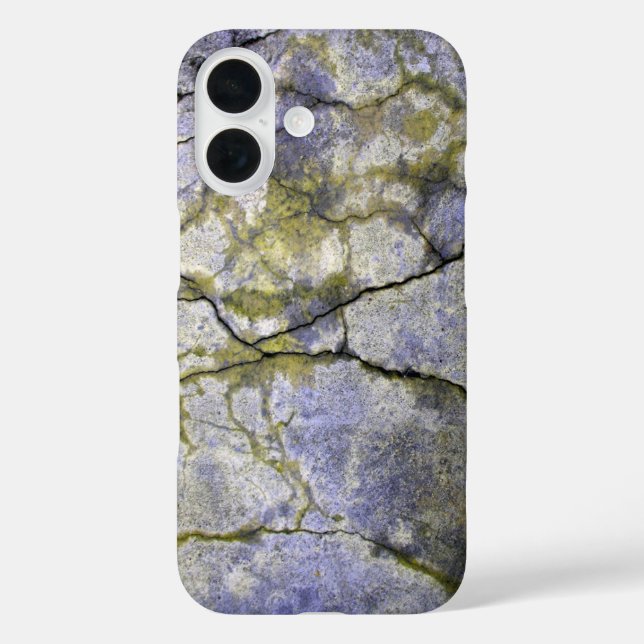 Tough Mossy Cracked Stone Look Case-Mate iPhone Hülle (Rückseite)