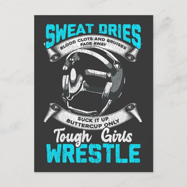 Tough Wrestling Girl Gift Bruises Sport Woman Postkarte (Vorderseite)