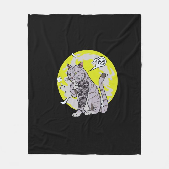 TOUGHT_CAT FLEECEDECKE (Vorderseite)