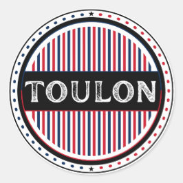 Toulon City Pride Emblem – French Identity Runder Aufkleber