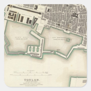 Toulon Quadratischer Aufkleber
