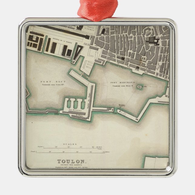 Toulon Silbernes Ornament (Vorne)