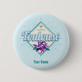 Toulouse City France Retro Violets Vintag Souvenir Button