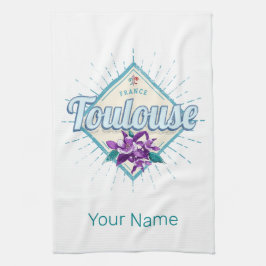 Toulouse City France Retro Violets Vintag Souvenir Geschirrtuch