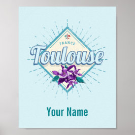 Toulouse City France Retro Violets Vintag Souvenir Poster