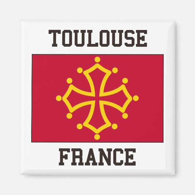 Toulouse-Flagge Magnet (Vorne)