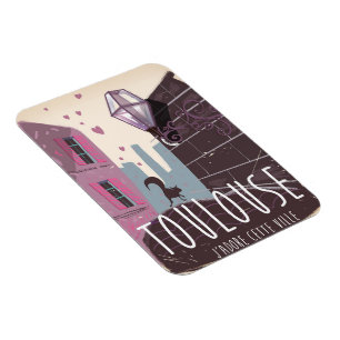 Toulouse France Cartoon Magnet