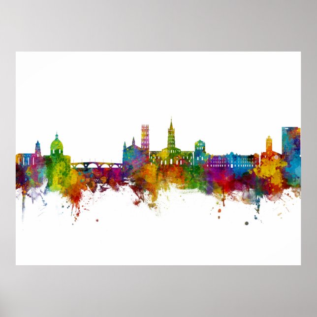 Toulouse France Skyline Poster (Vorne)