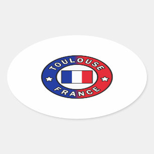 Toulouse Frankreich Ovaler Aufkleber