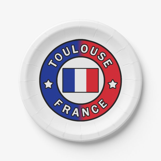 Toulouse Frankreich Pappteller (Vorderseite)