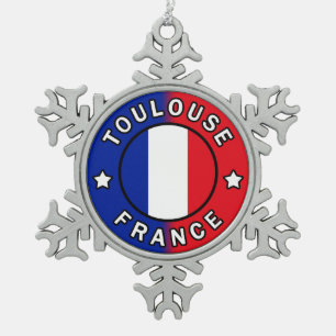 Toulouse Frankreich Schneeflocken Zinn-Ornament
