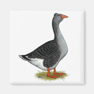 Toulouse-Gans durchgeheftet Magnet