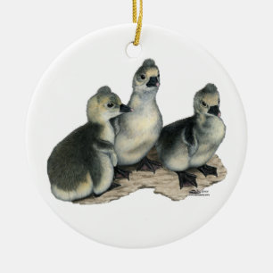 Toulouse Gänschen mit Schopf Keramikornament