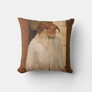 Toulouse-Lautrec - A Montrouge, Rosa La Rouge Kissen