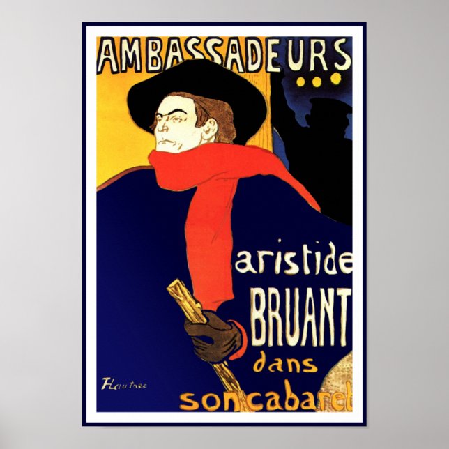 Toulouse Lautrec Ambassadeurs Aristide Bruant Poster (Vorne)