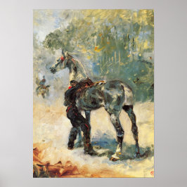 Toulouse-Lautrec - Artilleryman Saddling Seine Hor Poster