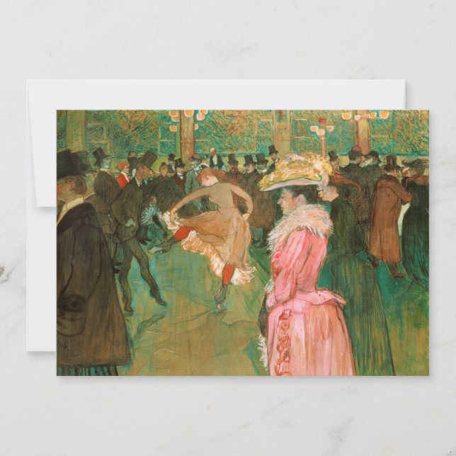 Toulouse-Lautrec - Auf dem Weg zum Tanz Einladung (Vorderseite)
