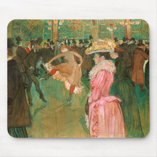 Toulouse-Lautrec - Auf dem Weg zum Tanz Mousepad (Vorne)
