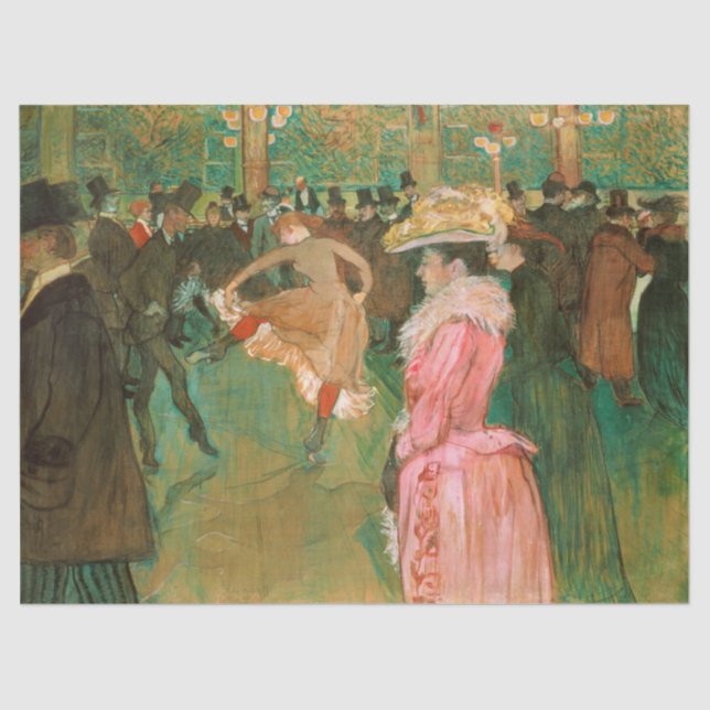 Toulouse-Lautrec - Auf dem Weg zum Tanz Seidenpapier (Vorderseite)