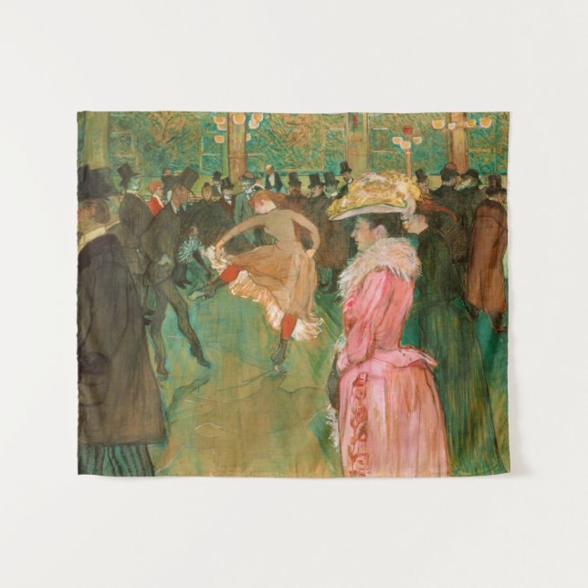 Toulouse-Lautrec - Auf dem Weg zum Tanz Wandteppich (Vorderseite (Horizontal))
