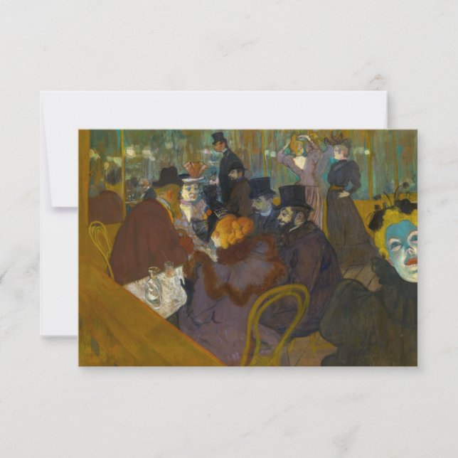 Toulouse-Lautrec - Auf der Strecke Dankeskarte (Vorderseite)