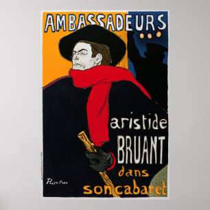 Toulouse-Lautrec: Botschafter Aristide Bruant Poster