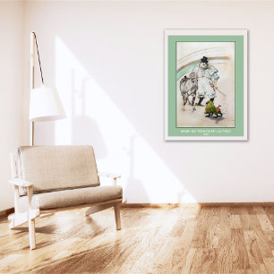 Toulouse-Lautrec, Circus Clown, Pferd und Affe Poster