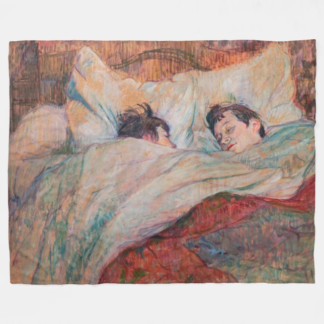 Toulouse-Lautrec - Das Bett Fleecedecke (Vorderseite (Horizontal))