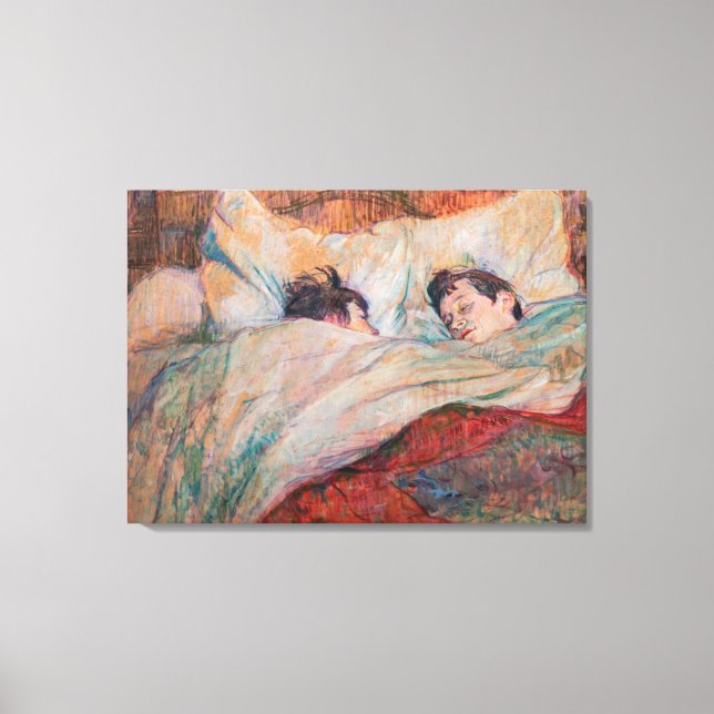 Toulouse-Lautrec - Das Bett Leinwanddruck (Vorderseite)