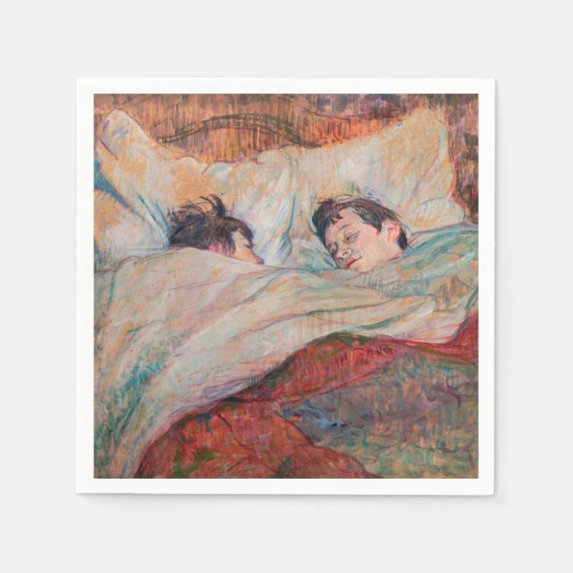 Toulouse-Lautrec - Das Bett Serviette (Vorderseite)