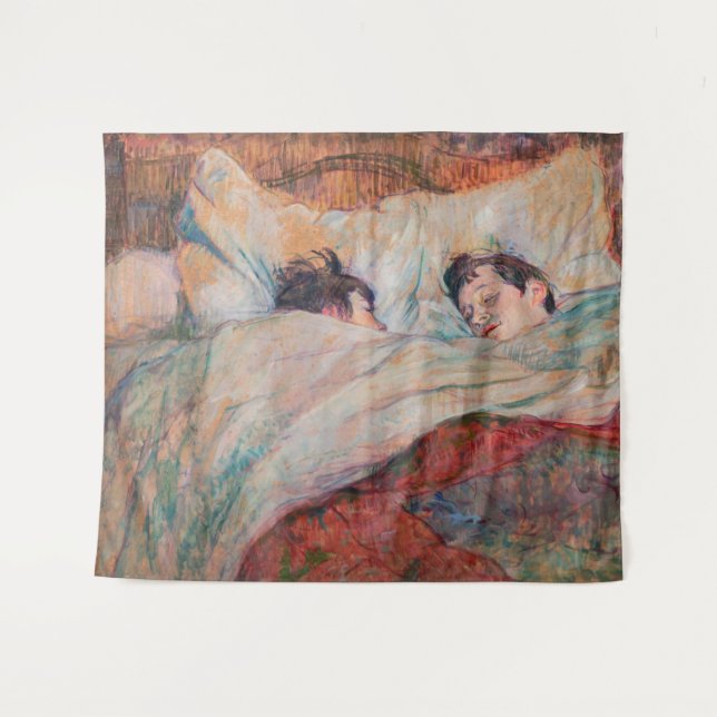 Toulouse-Lautrec - Das Bett Wandteppich (Vorderseite (Horizontal))