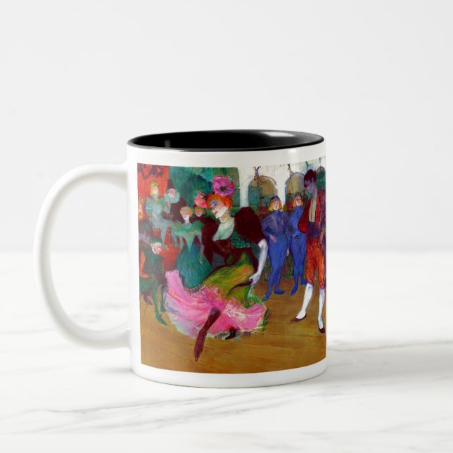 Toulouse Lautrec, das den Bolero tanzt Zweifarbige Tasse (Links)