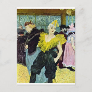 Toulouse Lautrec Das Vintage Bild der Clowness Postkarte