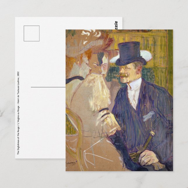 Toulouse-Lautrec - Der Engländer im Rouge Postkarte (Vorne/Hinten)