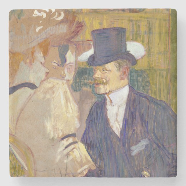 Toulouse-Lautrec - Der Engländer im Rouge Steinuntersetzer (Vorderseite)