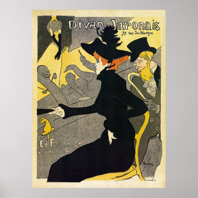 Toulouse Lautrec: Divan Japonais (Musikhalle) Poster (Vorne)