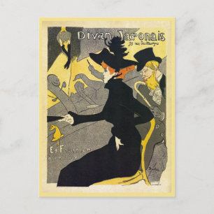 Toulouse Lautrec: Divan Japonais (Musiktheater) Postkarte