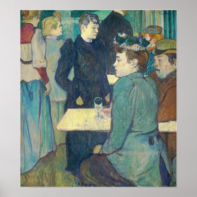 Toulouse-Lautrec - Ein Winkel des Moulin de la G.. Poster (Vorne)