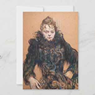 Toulouse-Lautrec - Frau mit schwarzem Boa Einladung