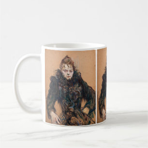 Toulouse-Lautrec - Frau mit schwarzem Boa Kaffeetasse
