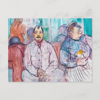 Toulouse-Lautrec, Frau, Sir, und der Hund Postkarte