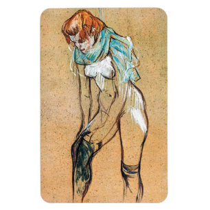 Toulouse-Lautrec - Frau zieht ihre Strümpfe hoch Magnet