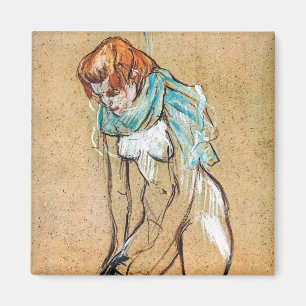 Toulouse-Lautrec - Frau zieht ihre Strümpfe hoch Magnet