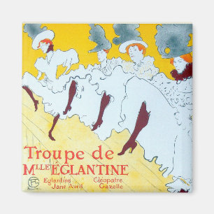 Toulouse Lautrec Gelbes Tanzmädchen-Plakat Magnet