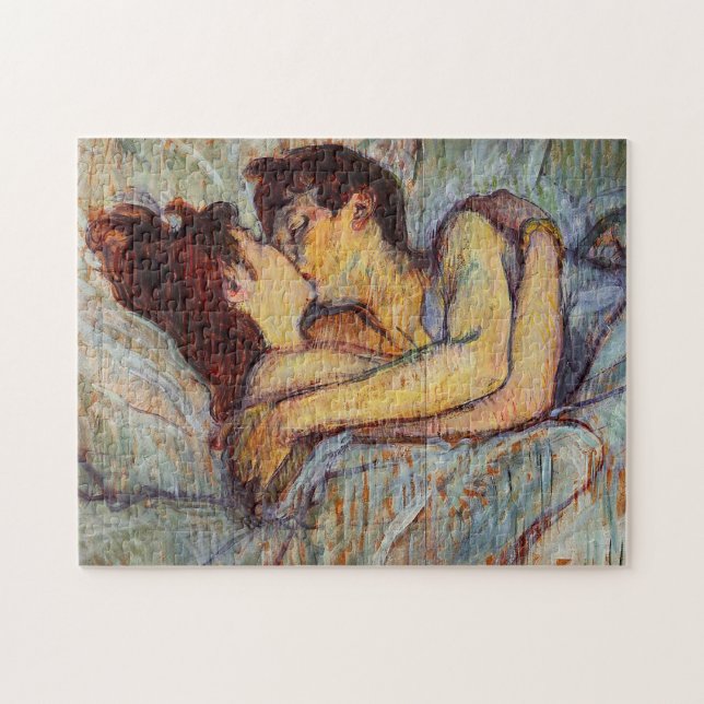 Toulouse-Lautrec im Bett das Kuss-Puzzlespiel Puzzle (Horizontal)