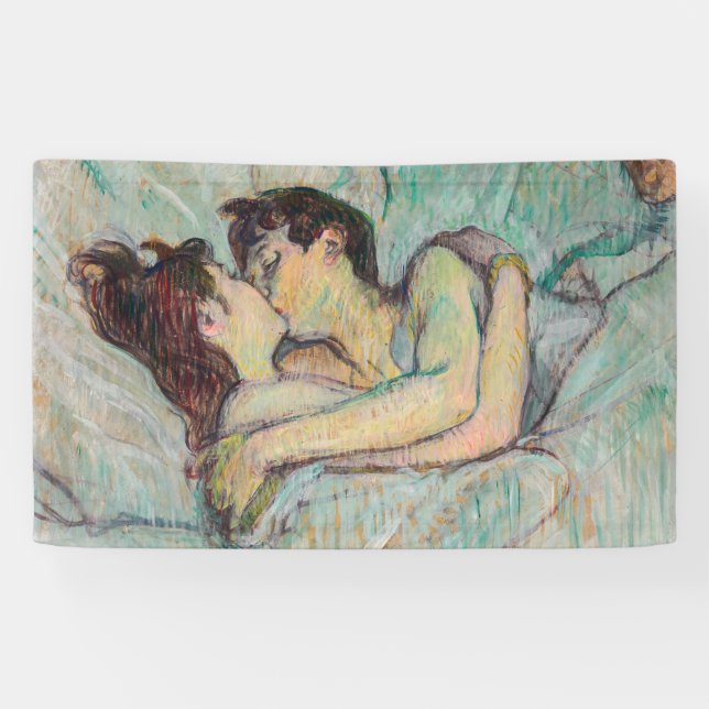 Toulouse-Lautrec - Im Bett, der Kuss Banner (Horizontal)
