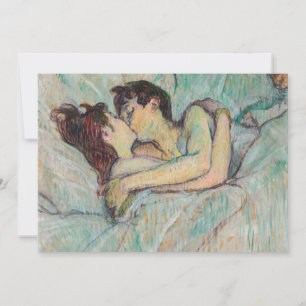 Toulouse-Lautrec - Im Bett, der Kuss Einladung