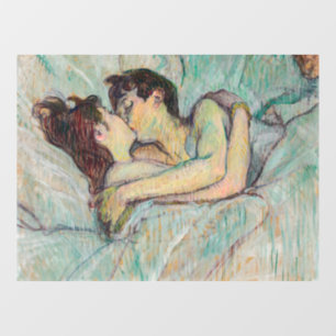 Toulouse-Lautrec - Im Bett, der Kuss Fensteraufkleber